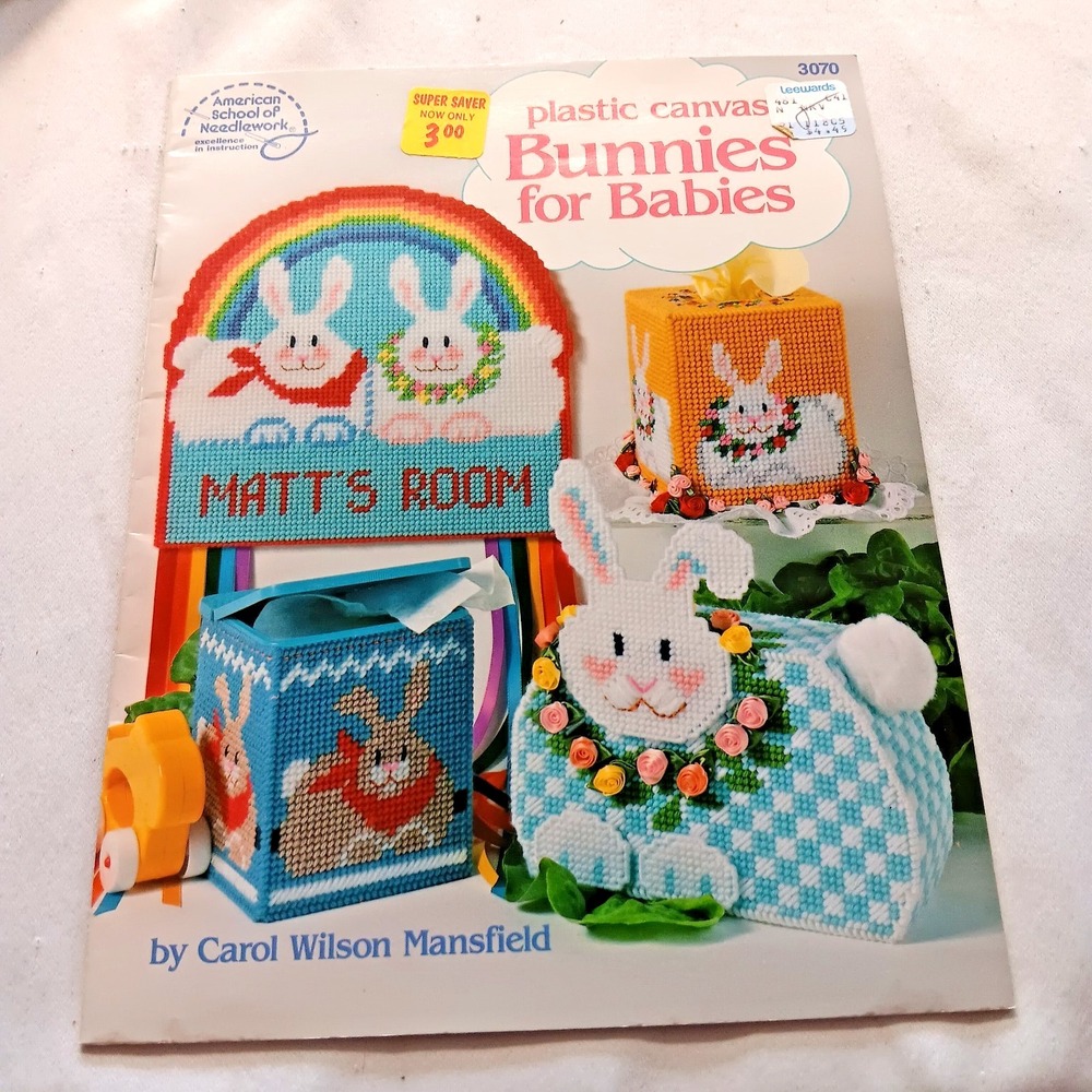 American‎ School of Needlework Bunnies for Babies Plastic Canvas Pattern Booklet